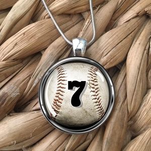 CUSTOM Baseball Player Number Necklace